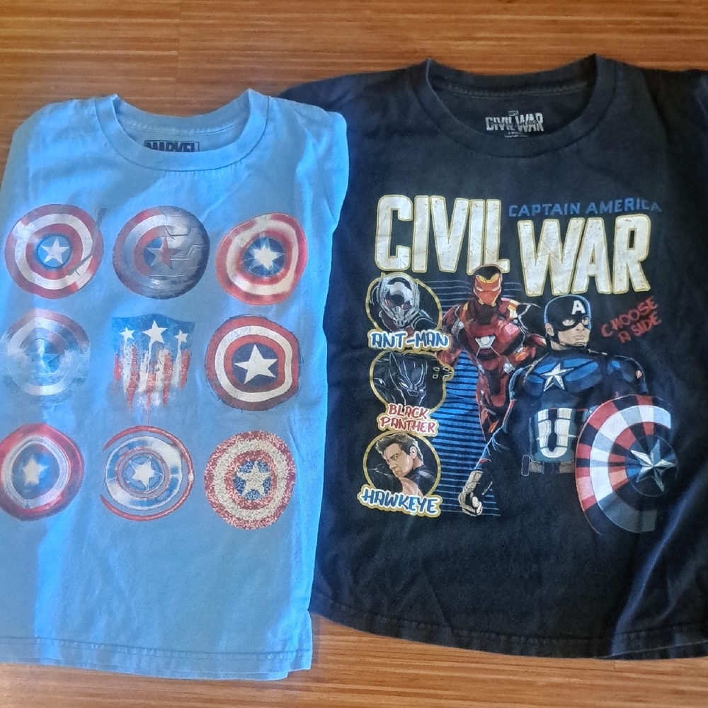Marvel Captain America and Iron Man T-Shirts